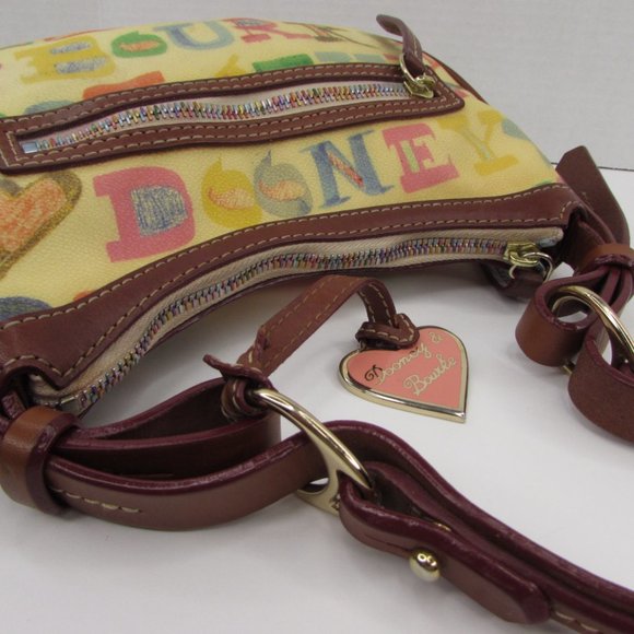 Dooney & Bourke Small Egg Pouchette Graffiti Crayon Doodle Handbag Purse - Picture 6 of 13